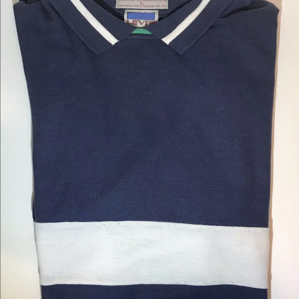 Vintage Levis Single Stitch Polo Shirt Mens Large